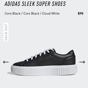 NWT Adidas sleek súper shoes